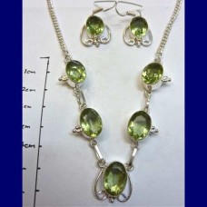 necklace..green topaz set-